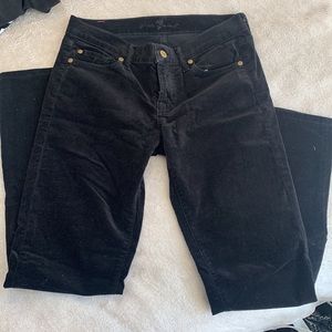 7 For All Mankind black suede pants